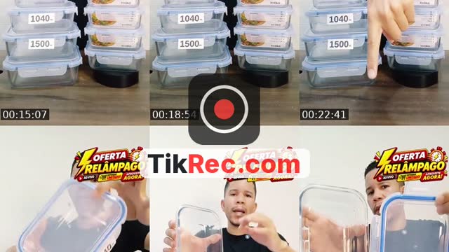 TikTok live: Oferta Relâmpago Potes de Vidro⚡ by @emersonrecomenda