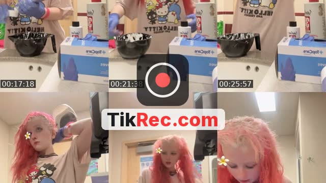 TikTok live: Hair dyeing!!!!!UWU by @sweetcecebeet
