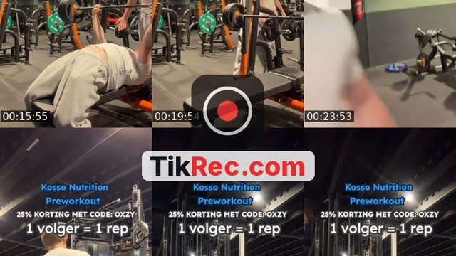 TikTok live: chestday | 1 volger = 1 rep by @oxzy.lifts