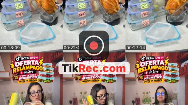 TikTok live: Kit de Potes de Vidro Hermético by @suelemshop