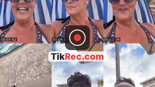 TikTok live: Coffee chat at the pool!💋☕️ by @kissing.karilee