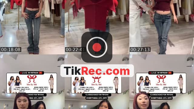 TikTok live: SHE BY SHJ LIVEEE by @clairee.anastasia