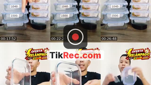 TikTok live: Oferta Relâmpago Potes de Vidro⚡ by @emersonrecomenda