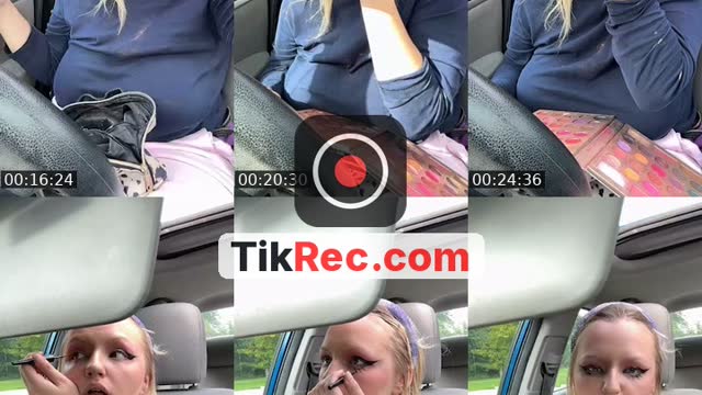 TikTok live: Doing makeup in my car by @midnightbutterfly_