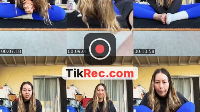 TikTok live: Stretch sesh! And new shoes!!! by @sunshinepeachxo