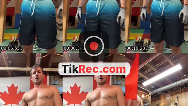 TikTok live: Working out in my shorts by @b_bangor
