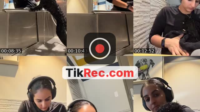 TikTok live: Bath time 🐾 by @heidiangel_