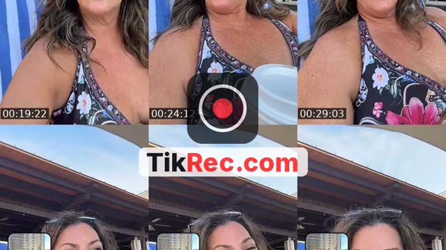 TikTok live: Coffee chat at the pool ☕️💋 by @kissing.karilee