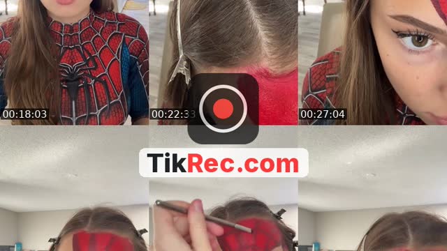 TikTok live: Turning into Spider-Man by @diakoala