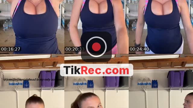 TikTok live: Workout with me by @jenniferfountainhead