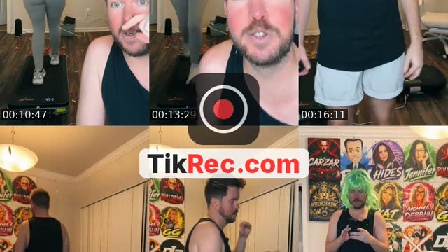 TikTok live: Treadmill couple by @jimmyspeedway