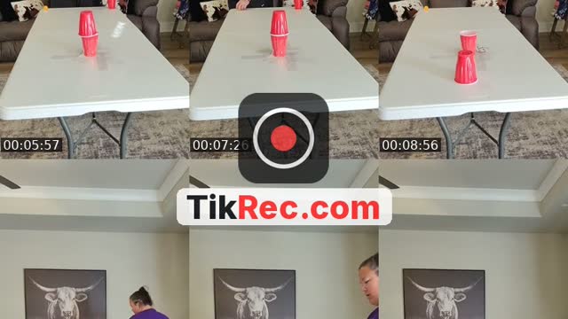 TikTok live: Trickshot Time!! by @thetrickshotqueen